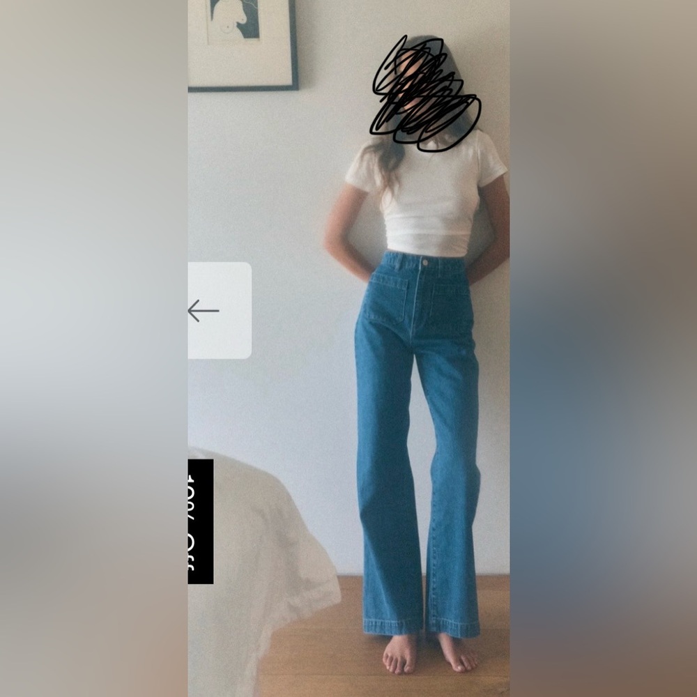 ROLLA'S High-Rise Wide-Leg Sailor Jeans - Long